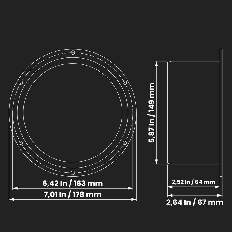 REPA MARKET Duct Connector Flange  Plastic Straight Pipe Flange for Heating Cooling Ventilation System (6'' Inch) - Image 2